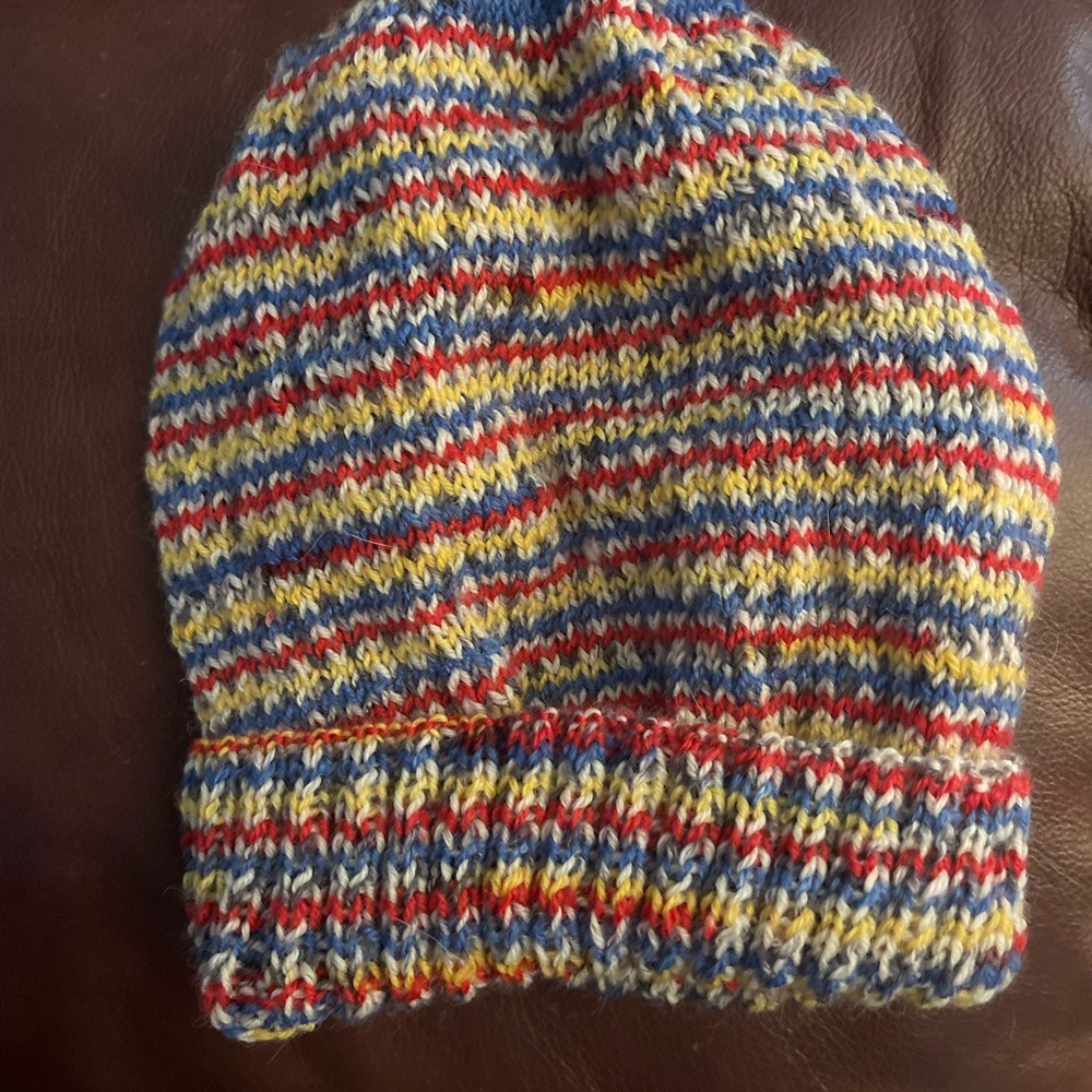 Handmade, slouchy, sock head hat.